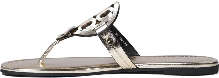 Tory Burch 'Miller' Beige Leather Flip-Flops - Image 2