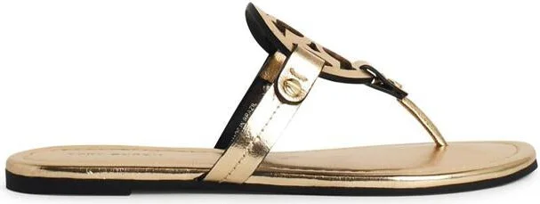 Tory Burch 'Miller' Beige Leather Flip-Flops