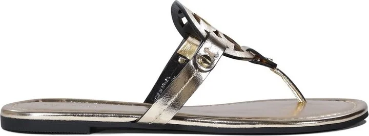 Tory Burch 'Miller' Beige Leather Flip-Flops