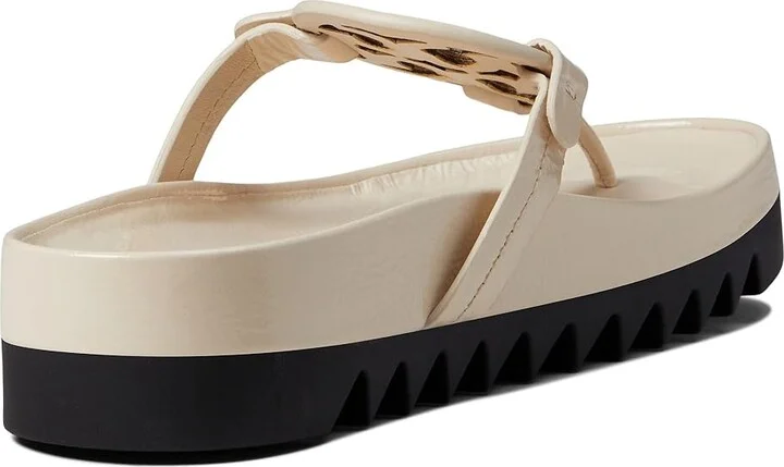 Tory Burch Miller Cloud Lug Women's Shoes New Cream/Perfect Black : 12 M, Leather - Image 4