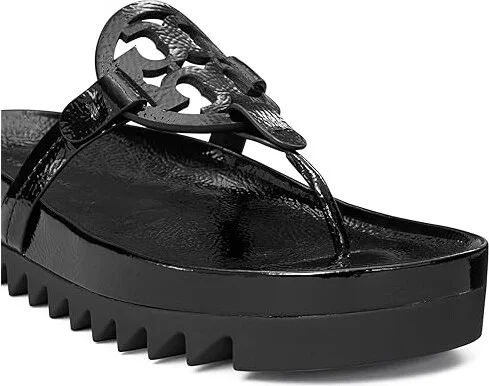 Tory Burch Miller Cloud Lug Women's Shoes Perfect Black/Perfect Black : 5 M, Leather - Image 3