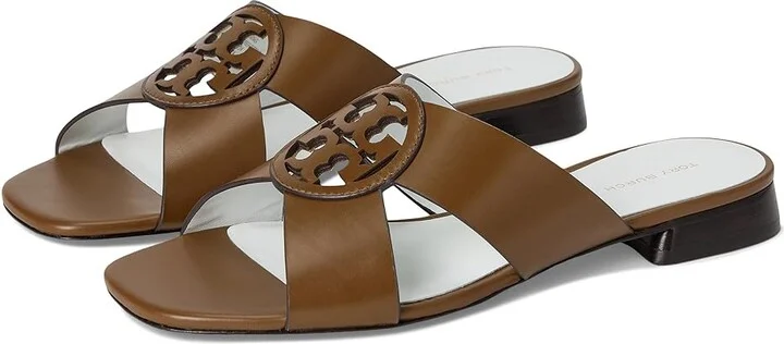 Tory Burch Miller Criss Cross Sandal Women's Sandals Almond Oats : 11 M, Leather