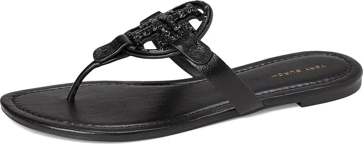 Tory Burch Miller Deco Women's Sandals Perfect Black : 9.5 M, Leather - Image 5