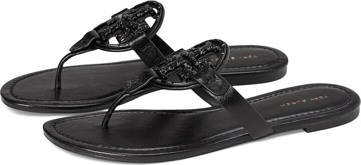 Tory Burch Miller Deco Women's Sandals Perfect Black : 9.5 M, Leather