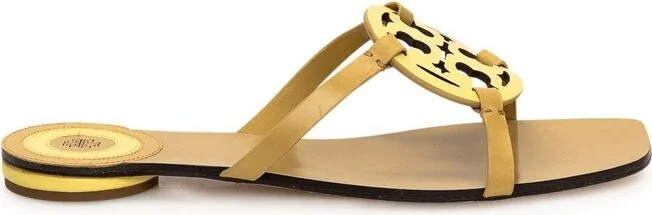 Tory Burch Miller Double T Logo Plaque Slip-On Slides