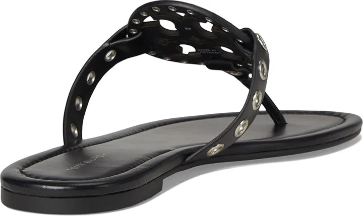 Tory Burch Miller Eyelet Sandal Women's Sandals Black/Silver : 7.5 M, Leather/Rubber - Image 4