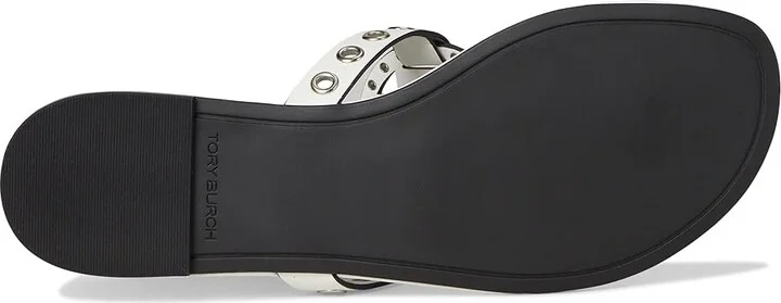Tory Burch Miller Eyelet Sandal Women's Sandals Cloud/Silver : 8.5 M, Leather/Rubber - Image 3