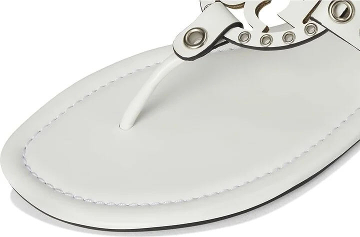 Tory Burch Miller Eyelet Sandal Women's Sandals Cloud/Silver : 8.5 M, Leather/Rubber - Image 7