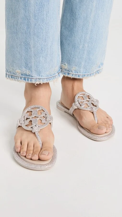 Tory Burch Miller Knotted Pave Sandals - Image 4