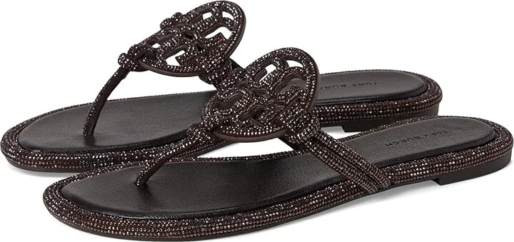Tory Burch Miller Knotted Pave Women's Shoes Cocoa : 11 M, Leather