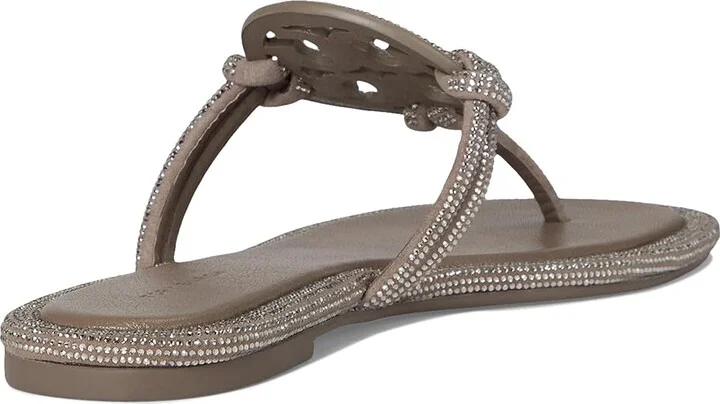 Tory Burch Miller Knotted Pave Women's Shoes Dark Clay : 6.5 M, Leather - Image 4