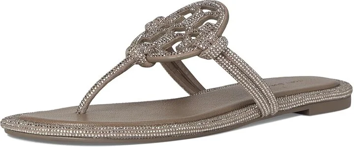 Tory Burch Miller Knotted Pave Women's Shoes Dark Clay : 6.5 M, Leather - Image 5