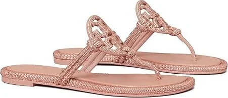 Tory Burch Miller Knotted Pave Women's Shoes Malva : 10 M, Leather