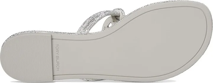 Tory Burch Miller Knotted Pave Women's Shoes Silver : 6 M, Leather - Image 3