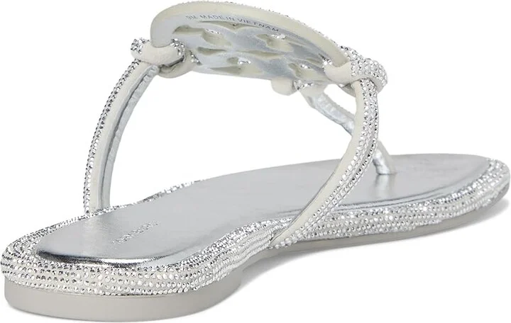 Tory Burch Miller Knotted Pave Women's Shoes Silver : 6 M, Leather - Image 4