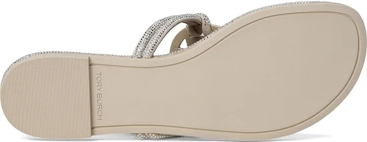 Tory Burch Miller Knotted Pave Women's Shoes Stone Gray : 10 M, Leather - Image 3