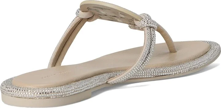 Tory Burch Miller Knotted Pave Women's Shoes Stone Gray : 10 M, Leather - Image 4
