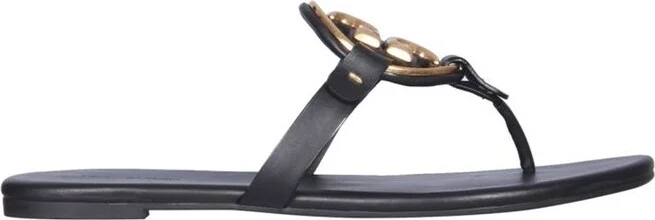 Tory Burch Miller Logo Plaque Thong Sandals
