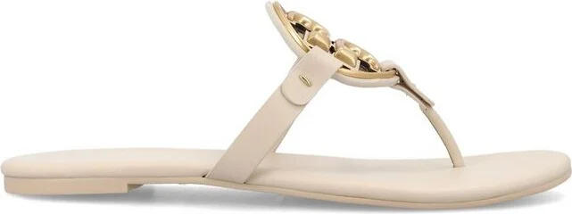 Tory Burch Miller Logo Plaque Thong Sandals