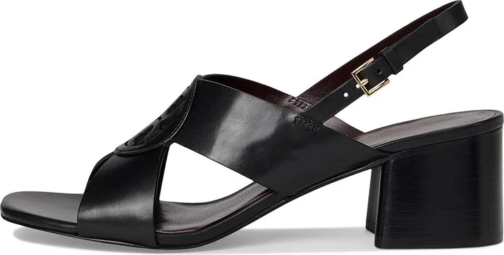 Tory Burch Miller Mid Heel Sandals 55mm Women's Sandals Perfect Black : 8.5 M, Leather - Image 6