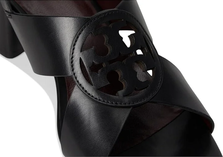 Tory Burch Miller Mid Heel Sandals 55mm Women's Sandals Perfect Black : 8.5 M, Leather - Image 7