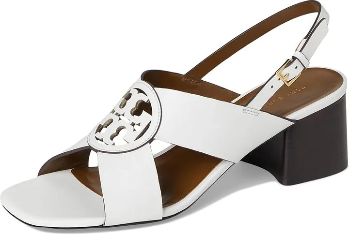Tory Burch Miller Mid Heel Sandals 55mm Women's Sandals Perfect Black : 8.5 M, Leather - Image 11