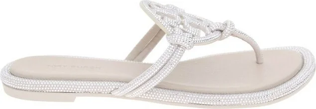Tory Burch Miller Pavé Embellished Thong Slippers