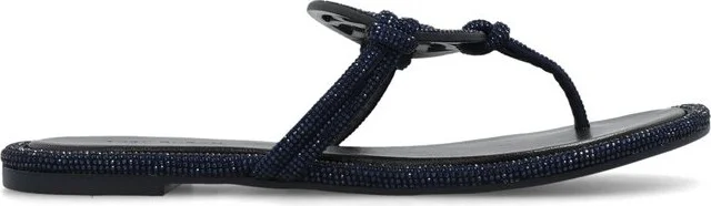 Tory Burch Miller Pavé Embellished Thong Slippers