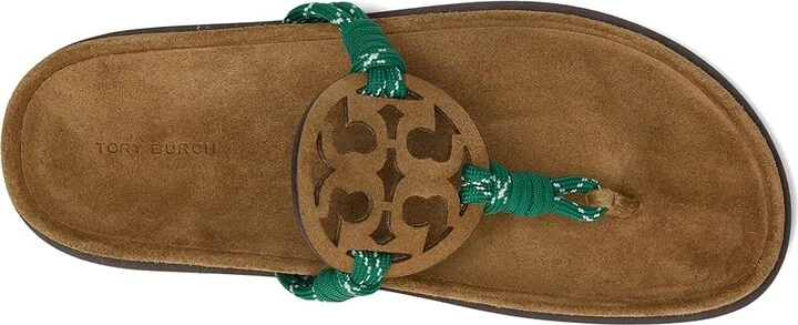 Tory Burch Miller Rope Cloud Women's Wedge Shoes Alce/Green : 5.5 M, Leather/Synthetic - Image 2