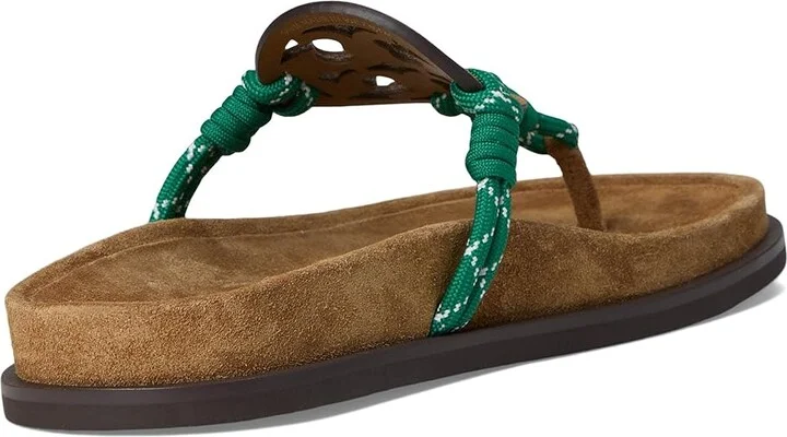 Tory Burch Miller Rope Cloud Women's Wedge Shoes Alce/Green : 5.5 M, Leather/Synthetic - Image 4