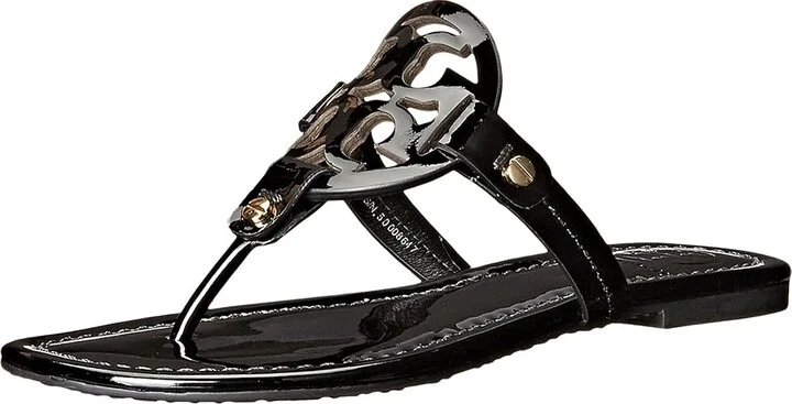 Tory Burch Miller Sandal Women's Shoes Perfect Black Patent : 4 M, Leather - Image 2