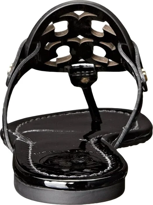 Tory Burch Miller Sandal Women's Shoes Perfect Black Patent : 4 M, Leather - Image 5
