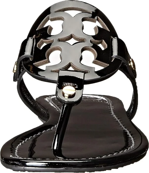 Tory Burch Miller Sandal Women's Shoes Perfect Black Patent : 4 M, Leather - Image 6