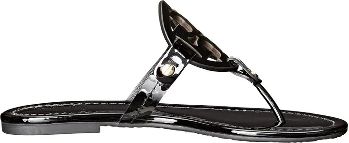 Tory Burch Miller Sandal Women's Shoes Perfect Black Patent : 4 M, Leather - Image 7