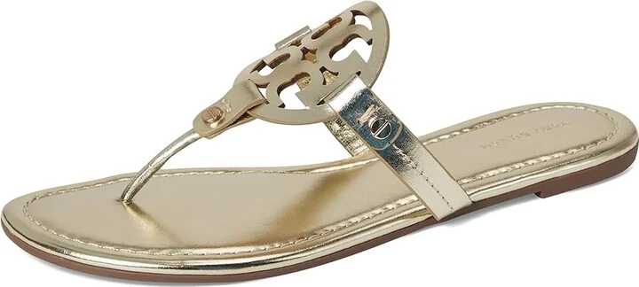 Tory Burch Miller Sandal Women's Shoes Spark Gold : 10 M, Leather - Image 6