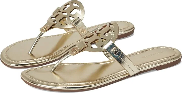 Tory Burch Miller Sandal Women's Shoes Spark Gold : 10 M, Leather