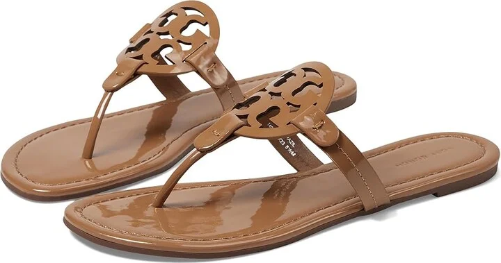Tory Burch Miller Sandal Women's Shoes Tan : 10 M, Leather