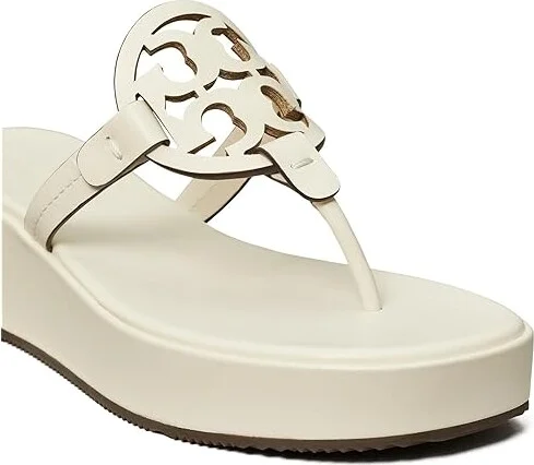 Tory Burch Miller Wedge 25 mm Women's Sandals New Ivory : 10.5 M, Leather - Image 3