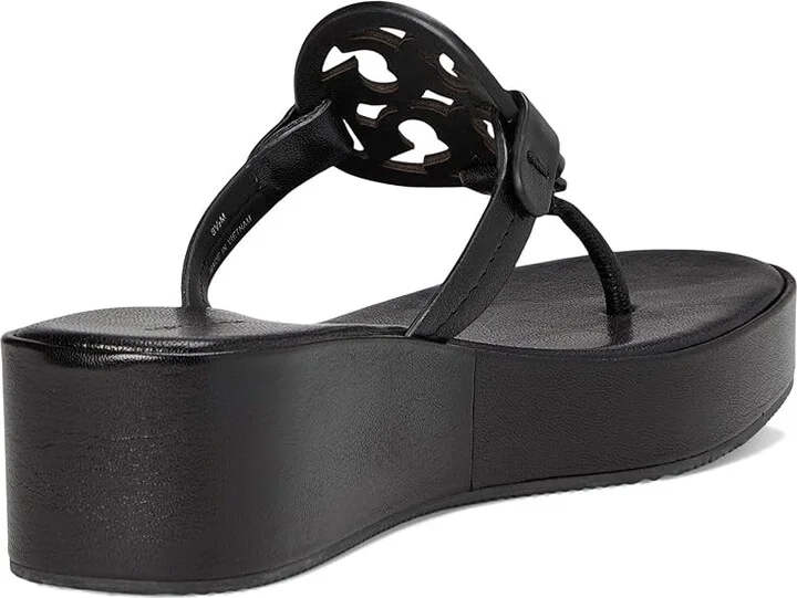 Tory Burch Miller Wedge 25 mm Women's Sandals Perfect Black : 10 M, Leather - Image 4