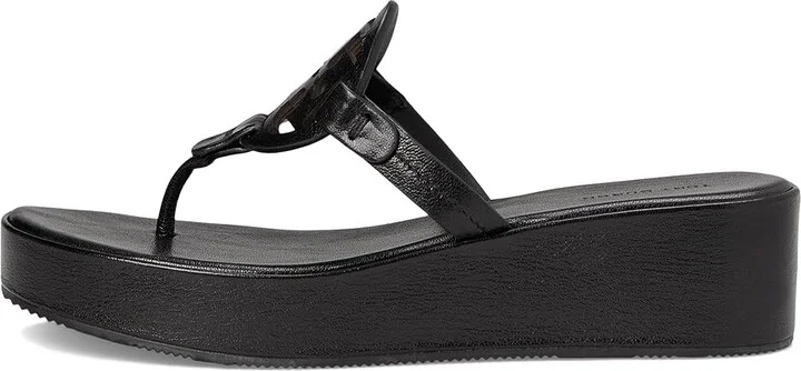 Tory Burch Miller Wedge 25 mm Women's Sandals Perfect Black : 10 M, Leather - Image 6