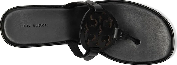 Tory Burch Miller Wedge 25 mm Women's Sandals Perfect Black 2 : 7.5 M, Leather - Image 2