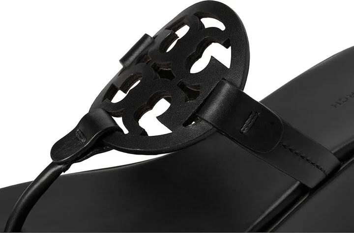 Tory Burch Miller Wedge 25 mm Women's Sandals Perfect Black 2 : 7.5 M, Leather - Image 7
