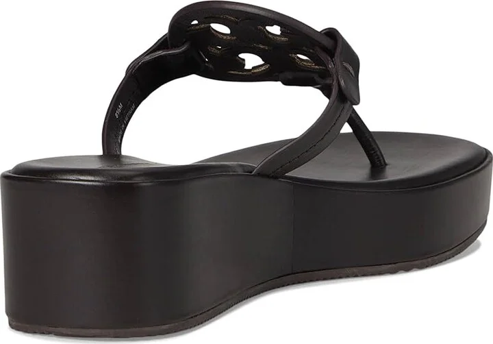 Tory Burch Miller Wedge 25Mm Women's Sandals Cocoa : 9.5 M, Leather - Image 4