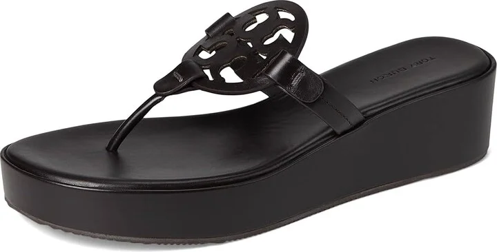 Tory Burch Miller Wedge 25Mm Women's Sandals Cocoa : 9.5 M, Leather - Image 5