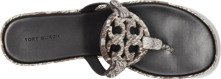 Tory Burch Miller Wedge 25Mm Women's Sandals Granite Roccia : 8.5 M, Leather - Image 2