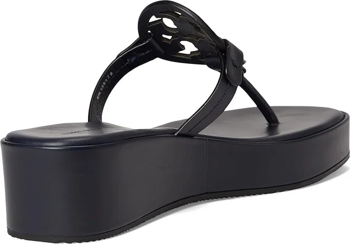 Tory Burch Miller Wedge 25Mm Women's Sandals New Navy : 8.5 M, Leather - Image 4