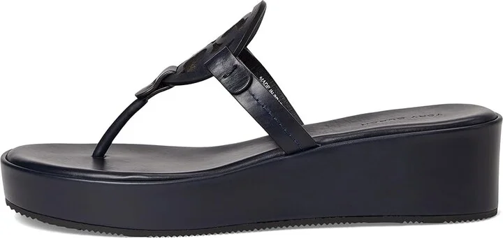 Tory Burch Miller Wedge 25Mm Women's Sandals New Navy : 8.5 M, Leather - Image 6