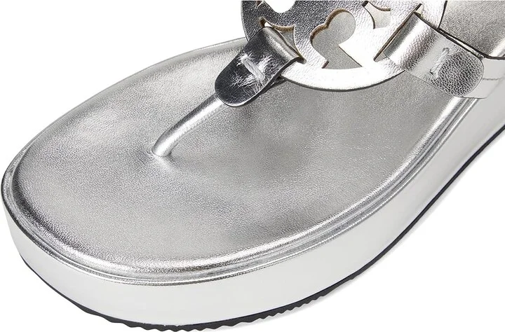 Tory Burch Miller Wedge 25Mm Women's Sandals Silver : 11 M, Leather - Image 7