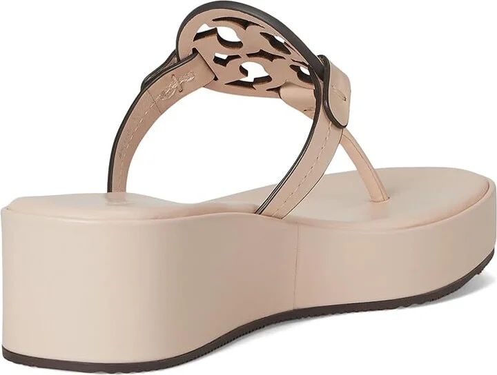 Tory Burch Miller Wedge 25Mm Women's Sandals Soft Pink : 12 M, Leather - Image 4