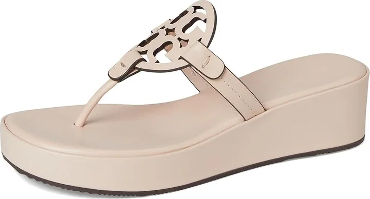 Tory Burch Miller Wedge 25Mm Women's Sandals Soft Pink : 12 M, Leather - Image 5